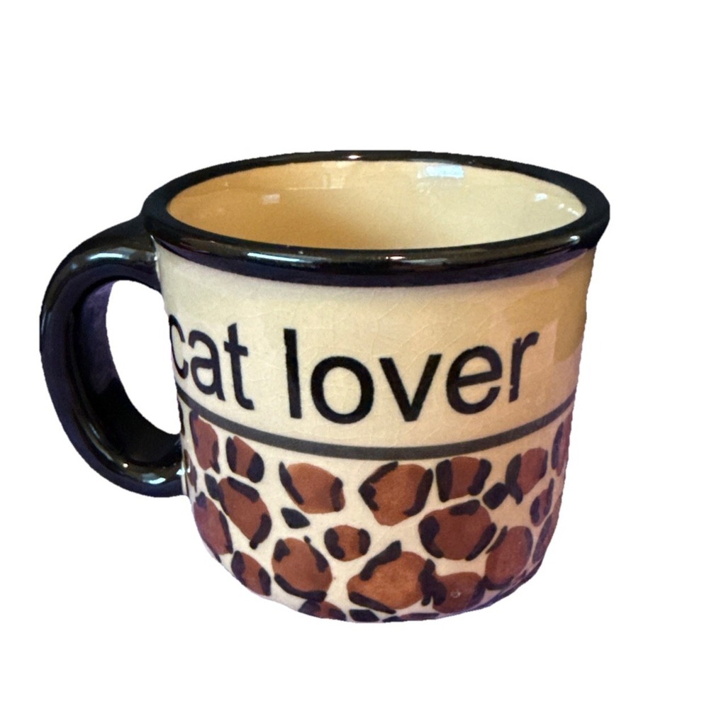 Petrageous‎ Designs Cat Lover Coffee Cup Mug Leopard Print
